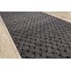 Alfombra TWIN 22994 geométrica, triangulos algodón, doble cara, Flecos ecológicos - antracita / crema