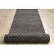 Alfombra TWIN 22994 geométrica, triangulos algodón, doble cara, Flecos ecológicos - antracita / crema