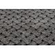 Alfombra TWIN 22994 geométrica, triangulos algodón, doble cara, Flecos ecológicos - antracita / crema