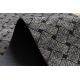 Килим TWIN 22994 геометрична, триъгълници памук, двустранен, Екологични ресни - антрацит / кремав