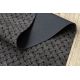 Alfombra TWIN 22994 geométrica, triangulos algodón, doble cara, Flecos ecológicos - antracita / crema