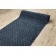 Tappeto TWIN 23002 ZigZag, cotone, bifacciale, Frange ecologiche - antracite / crema