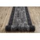 Alfombra de pasillo con refuerzo de goma 100 cm STARK gris