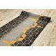 Csúszásgátló futó szőnyeg HEKSAGON Hatszög fekete / arany