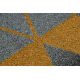 Csúszásgátló futó szőnyeg HEKSAGON Hatszög fekete / arany