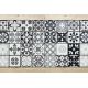 CHODNIK podgumowany 57cm AZULEJO PATCHWORK, PŁYTKI LIZBOŃSKIE szary / czarny