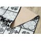 CHODNIK podgumowany 57cm AZULEJO PATCHWORK, PŁYTKI LIZBOŃSKIE szary / czarny