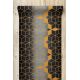 Alcatifa do corredor com reforço de borracha 80 cm HEKSAGON Hexágono preto / ouro