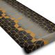 TAPIS DE COULOIR antidérapant 90 cm HEKSAGON Hexagone noir / or