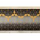 TAPIS DE COULOIR antidérapant 90 cm HEKSAGON Hexagone noir / or