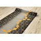 TAPIS DE COULOIR antidérapant 90 cm HEKSAGON Hexagone noir / or