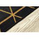 TAPIS DE COULOIR antidérapant 90 cm HEKSAGON Hexagone noir / or