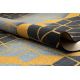 TAPIS DE COULOIR antidérapant 90 cm HEKSAGON Hexagone noir / or