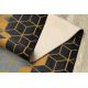 TAPIS DE COULOIR antidérapant 90 cm HEKSAGON Hexagone noir / or