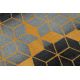 Csúszásgátló futó szőnyeg 120 cm HEKSAGON Hatszög fekete / arany