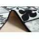 Vloerbekleding met rubber bekleed 67cm AZULEJO PATCHWORK, lissabon tegels grijskleuring / zwart