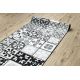 Läufer Antirutsch AZULEJO PATCHWORK, LISSABONFLIESEN grau / schwarz