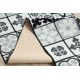 Runner anti-slip AZULEJO PATCHWORK, LISBON TILES grey / black