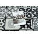 Runner anti-slip AZULEJO PATCHWORK, LISBON TILES grey / black