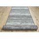 Läufer Antirutsch 110 cm Holz Tafel grau