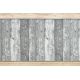 Läufer Antirutsch 110 cm Holz Tafel grau