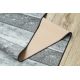 Läufer Antirutsch 110 cm Holz Tafel grau