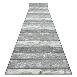 Alfombra de pasillo con refuerzo de goma 120 cm Madera tablero gris