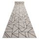 Kilimėliai sizalis FLOORLUX dizainas 20605 TRIKAMPIAI, geometrinis sidabras / juoda