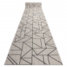 CHODNIK SIZAL FLOORLUX wzór 20605 TRÓJKĄTY, GEOMETRYCZNY srebrny / czarny
