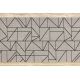 Sizala paklāji FLOORLUX dizains 20605 Trīsstūri, ģeometriskā sudrabs / melns