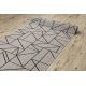 Traversa sisal Floorlux model 20605 Triunghiuri, Geometric argintiu si negru