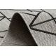 Sizal futó szőnyeg FLOORLUX minta 20605 HÁROMSZÖGEK, GEOMETRIAI ezüst / fekete
