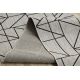 Kilimėliai sizalis FLOORLUX dizainas 20605 TRIKAMPIAI, geometrinis sidabras / juoda