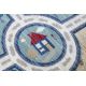 Tapete MATEO 8033/944 Moderno grego, quadro - estrutural cinza / bege