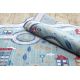 Παιδικά χαλί TOYS 75321 δρόμοι για παιδιά - σύγχρονο, ακανόνιστο σχήμα, τρισδιάστατο αποτέλεσμα, Ναυτικό μπλε - τυρκουάζ / κρέμ