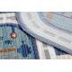 Moderní dětský koberec TOYS 7532 ULICE, 3D efekt, nepravidelný tvar, modrá, tyrkysová, krémová