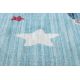 Kinderteppich TOYS 75322 Teddybär für Kinder - moderne, unregelmäßige Form Marineblau - Türkis / Creme