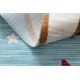 Дитячий килим TOYS 75322 Плюшевий ведмедик для дітей - сучасний, неправильної форми, темно-синій - бірюзовий / кремовий 
