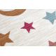 Детски килим TOYS 75323 плюшено мече за деца - модерен, неправилна форма, тъмно кремав / червен фуксия