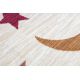 Παιδικά χαλί TOYS 75323 Αρκουδάκι για παιδιά - σύγχρονο, ακανόνιστο σχήμα ναυτικό κρέμα / κόκκινο φούξια