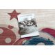 Kinderteppich TOYS 75323 Teddybär für Kinder - moderne, unregelmäßige Form Marineblau - Creme / rot Fuchsie