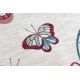 Alfombra infantil TOYS 75326 Mariposas para niños - moderno, forma irregular crema / rojo fucsia