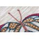 Дитячий килим TOYS 75326 Метелики для дітей - сучасний, неправильної форми кремовий / червонийr фуксія 