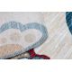Детски килим TOYS 75326 Пеперуди за деца - модерен, неправилна форма, тъмно кремав / червен фуксия