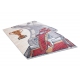 Children's carpet TOYS 75327 Formula 1 for children - modern, irregular shape cream / red fuchsia