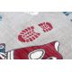 Детски килим TOYS 75325 маратонки за деца - модерен, неправилна форма сив / червен фуксия