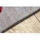 Moderný detský koberec TOYS 75325 Tenisky, nepravidelný tvar, sivá, červená fuksia 