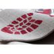 Kindertapijt TOYS 75325 Sneakers , schoenen voor kinderen - modern, onregelmattige vorm grijskleuring / Rood fuchsia 