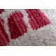 Bērnu paklājs TOYS 75325 Trenažieri, apavi bērniem - moderns, neregulāra forma pelēks / sarkans fuksija