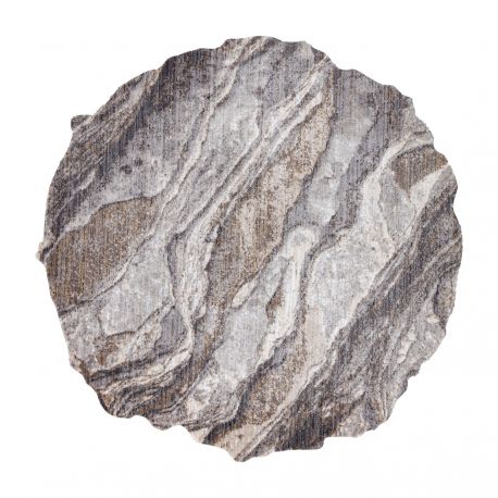Moderný koberec TINE 75313C Skala, kameň, nepravidelný tvar, tmavo sivá, svetlo sivá